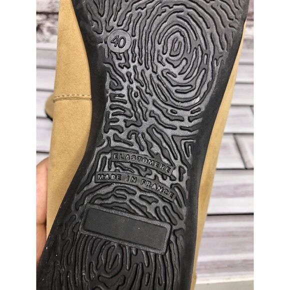 Aquitaine Brown Leather Perforated Ballet Flats Round Toe Shoes Women Sz 40EU/9M - Picture 9 of 16